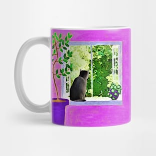 Cat in the window Mug